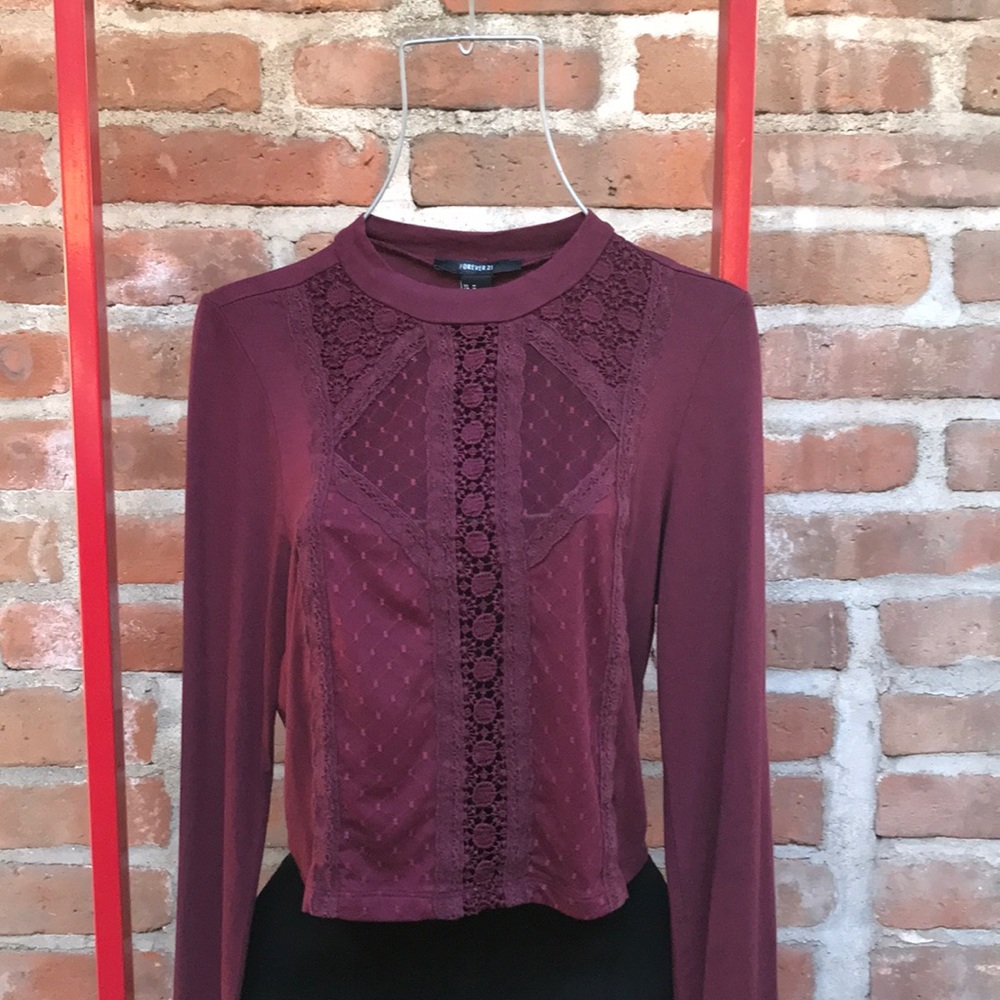 long sleeve cherry top